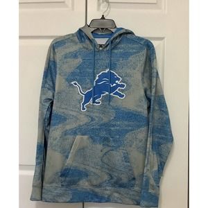 Detroit Lions Women’s Sweatshirt Hood NFL team Apparel Small Gray Blue